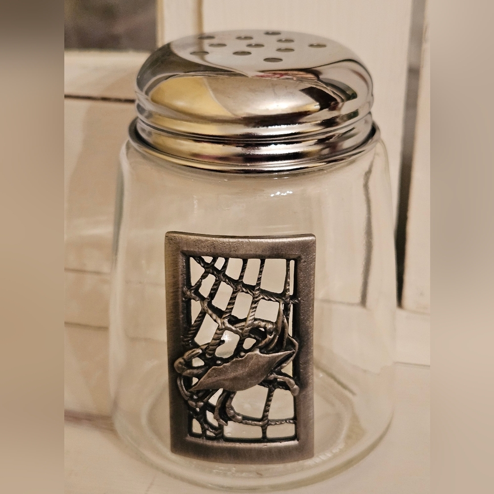 Pewter Crab And Glass Shaker